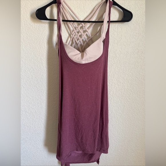 Lululemon Tied in Energy 2-in-1 Tank Plumful / Pink Bliss Size 6 - Picture 3 of 6